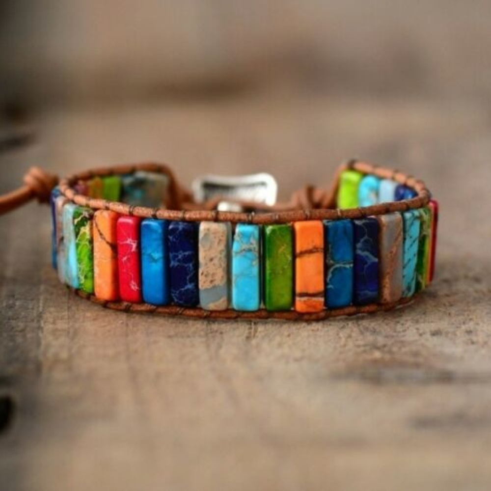 Chakra Bracelet Multi Color Stone
